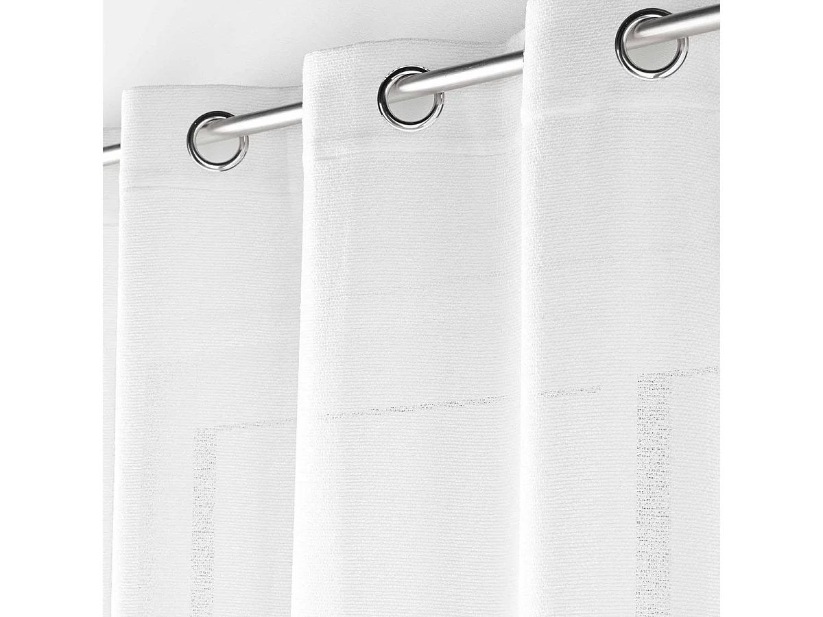 Rideau Voilage à Œillets "Loulaine" 140x280cm Blanc