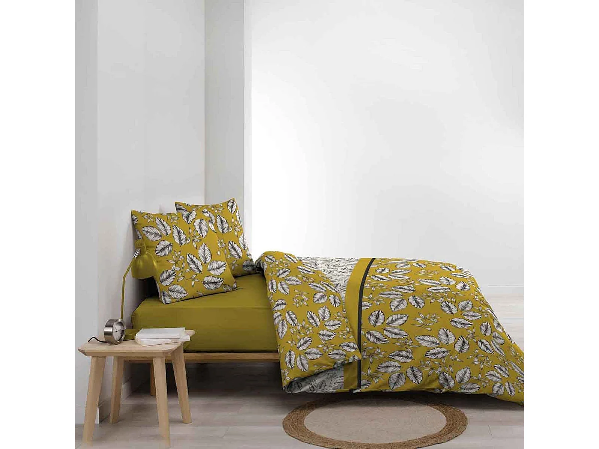 Parure de Lit 3 Pièces "Marjolaine" 240x220cm Ocre