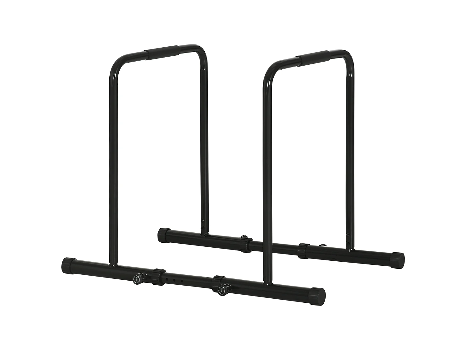 Barres à dips réglables - acier - 102x65x90cm - noir