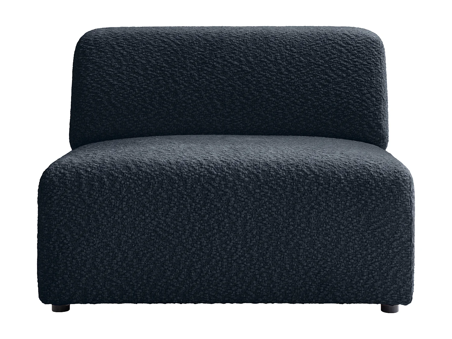 Canapé modulable 4 places en tissu chenille bleu nuit TORISO