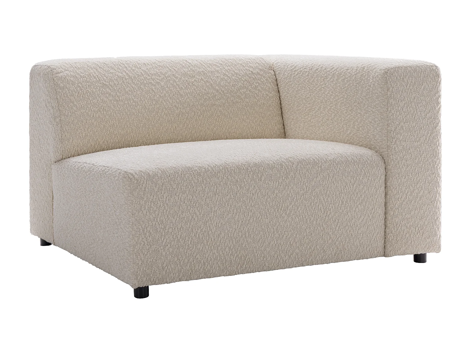 Canapé modulable 4 places en tissu chenille beige TORISO