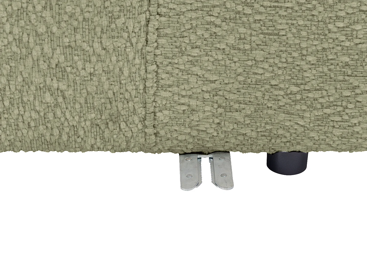 Canapé modulable 4 places en tissu chenille vert TORISO