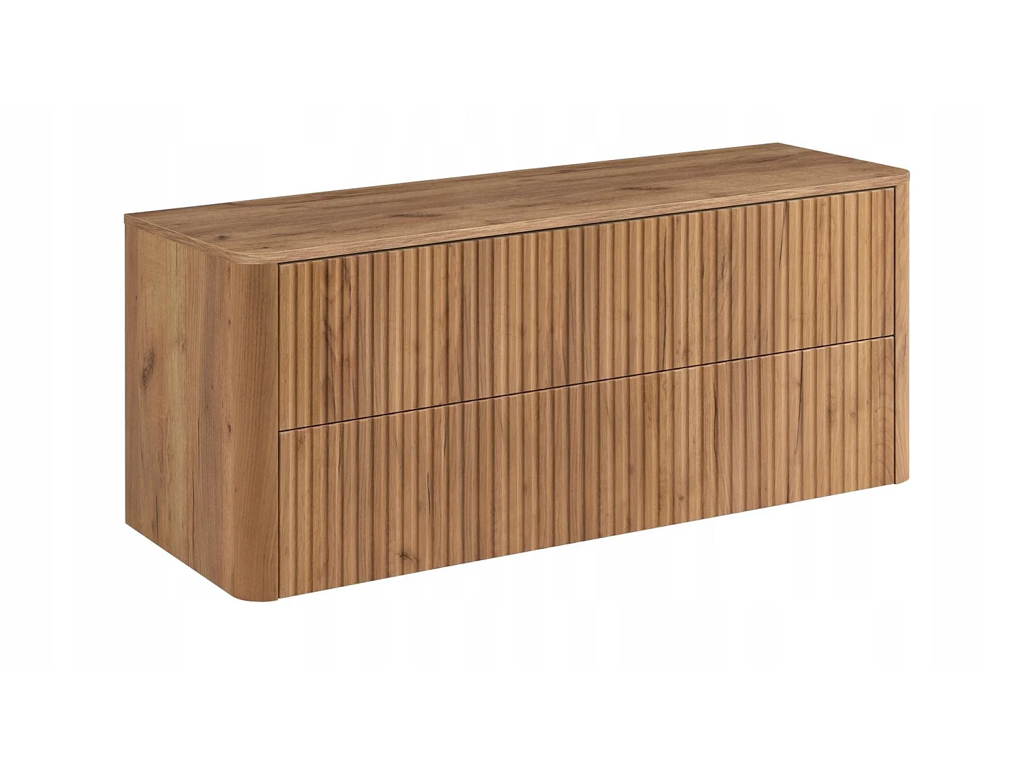 Meuble sous vasque 120cm - avec plan - Suspendu - Strié Brun – RODAN