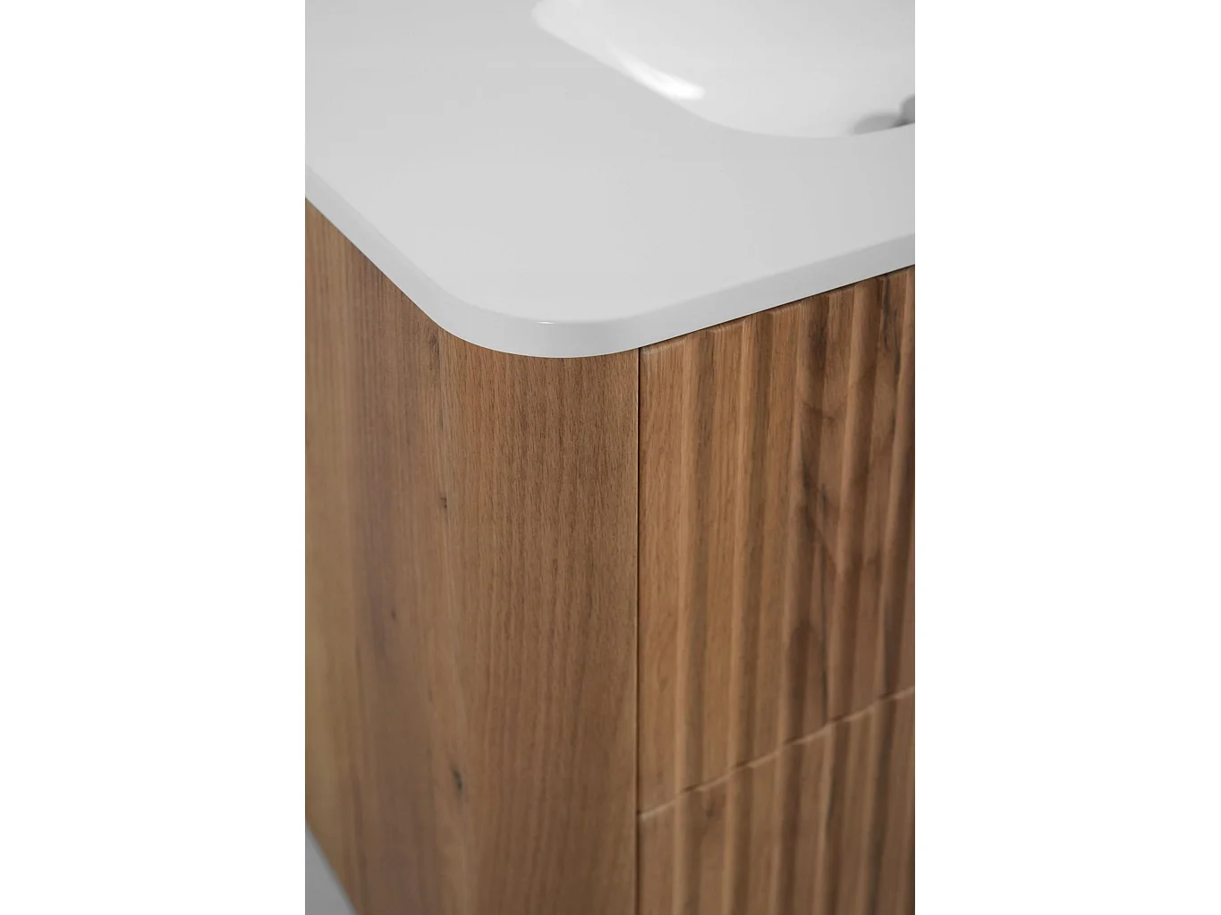 Meuble sous vasque 120cm - avec plan - Suspendu - Strié Brun – RODAN