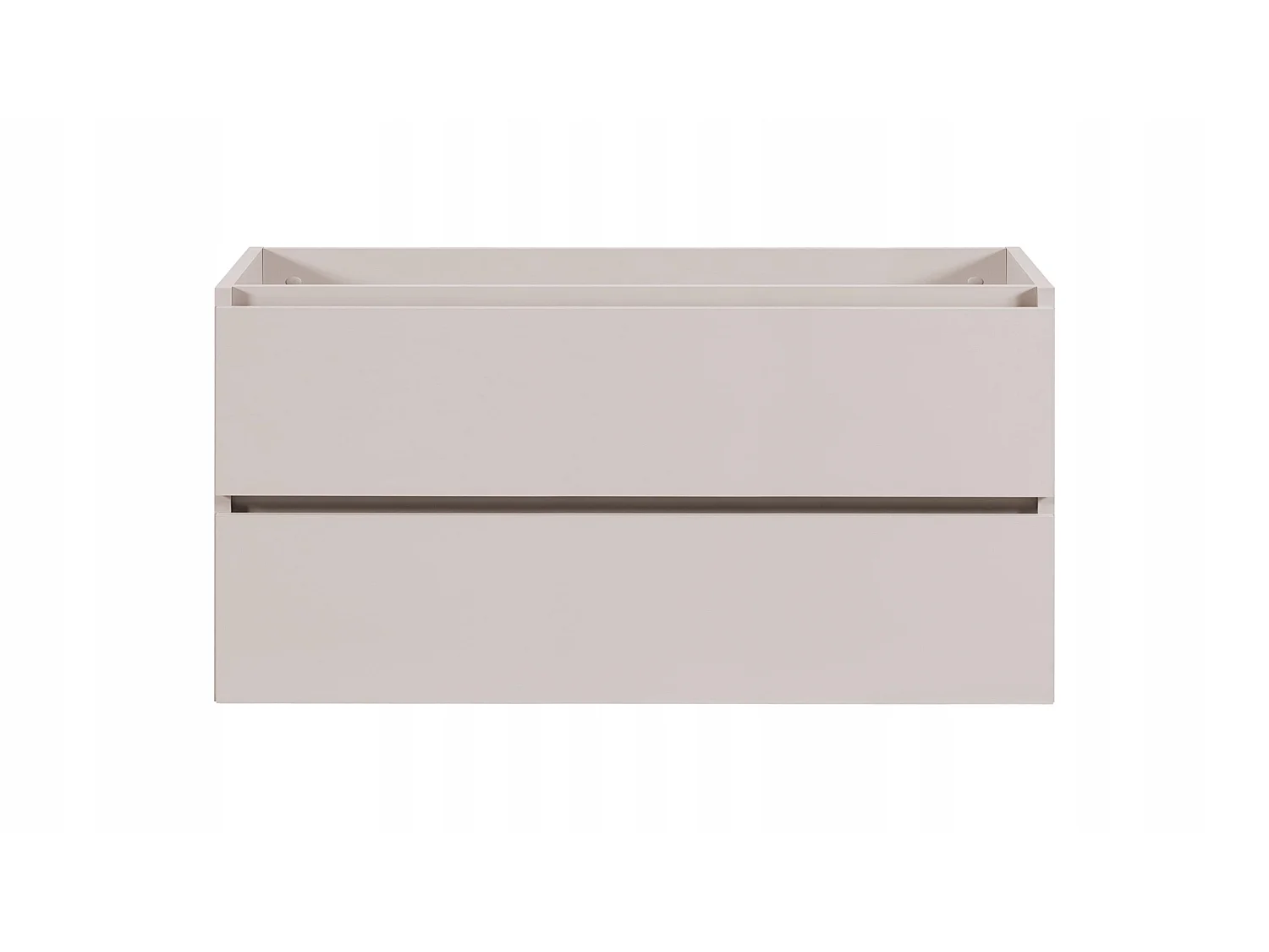 Waschbeckenunterschrank 100cm - Kaschmir Matt - mit Platte & Regal - Hängend – RODAN