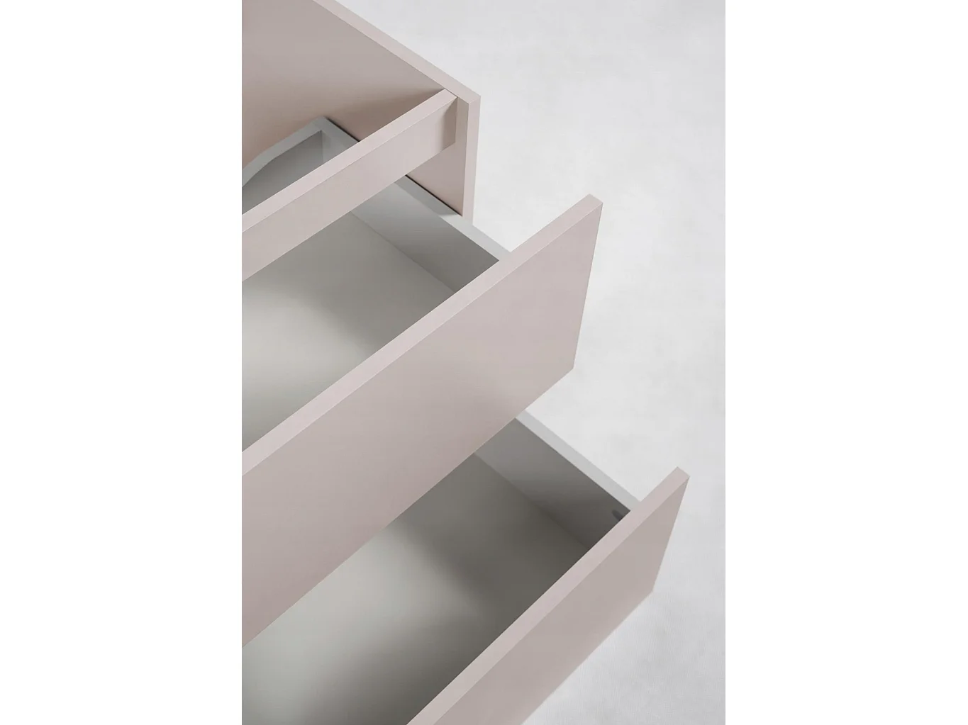 Mobile sottolavabo 100cm - Cashmere Opaco - con piano & mensola - Sospeso – RODAN
