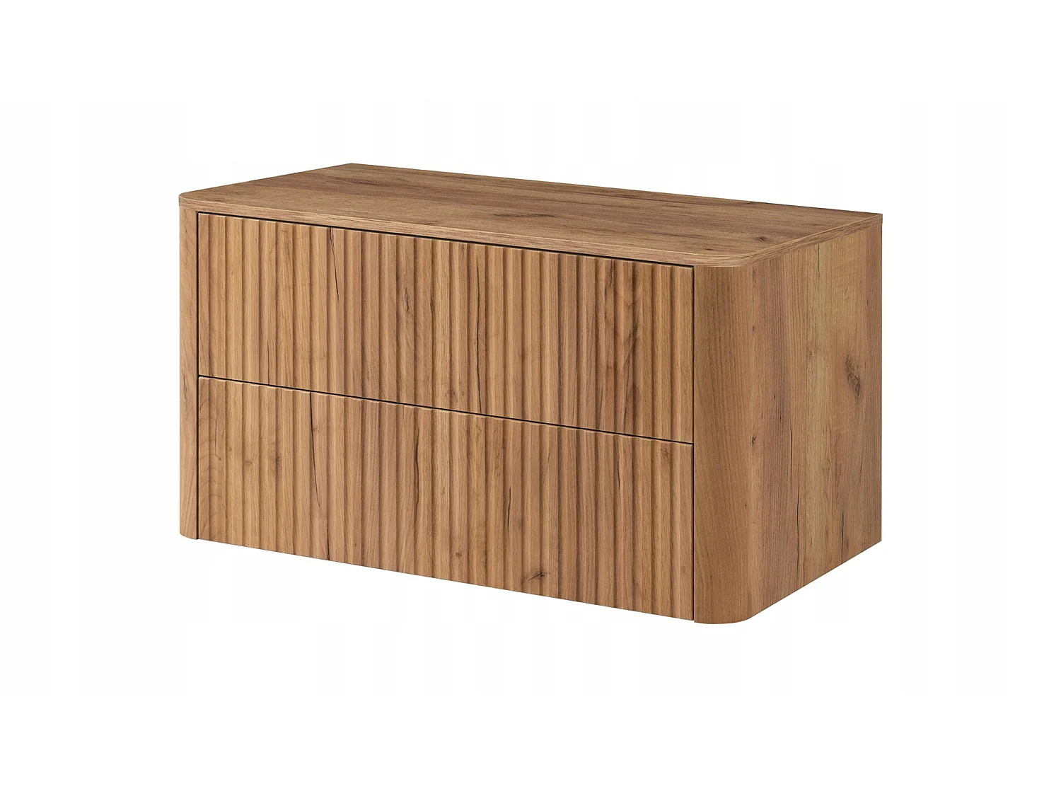 Meuble sous vasque 80cm - avec plan - Suspendu - Strié Brun – RODAN