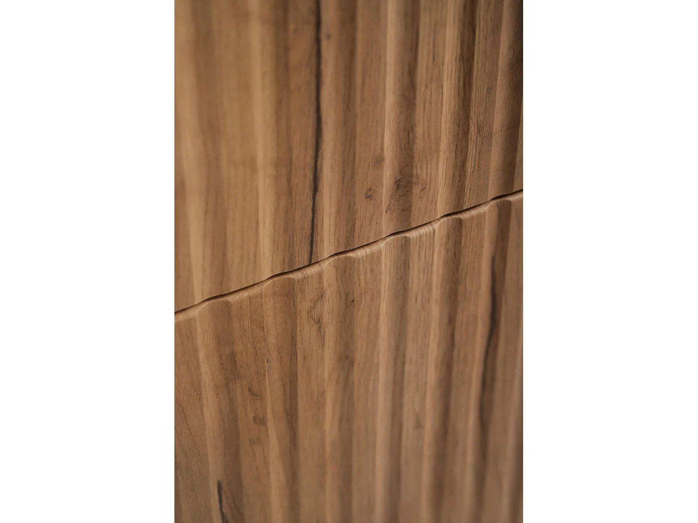 Waschbeckenunterschrank 120cm - Hängend - Geriffelt Braun - ohne Platte – RODAN