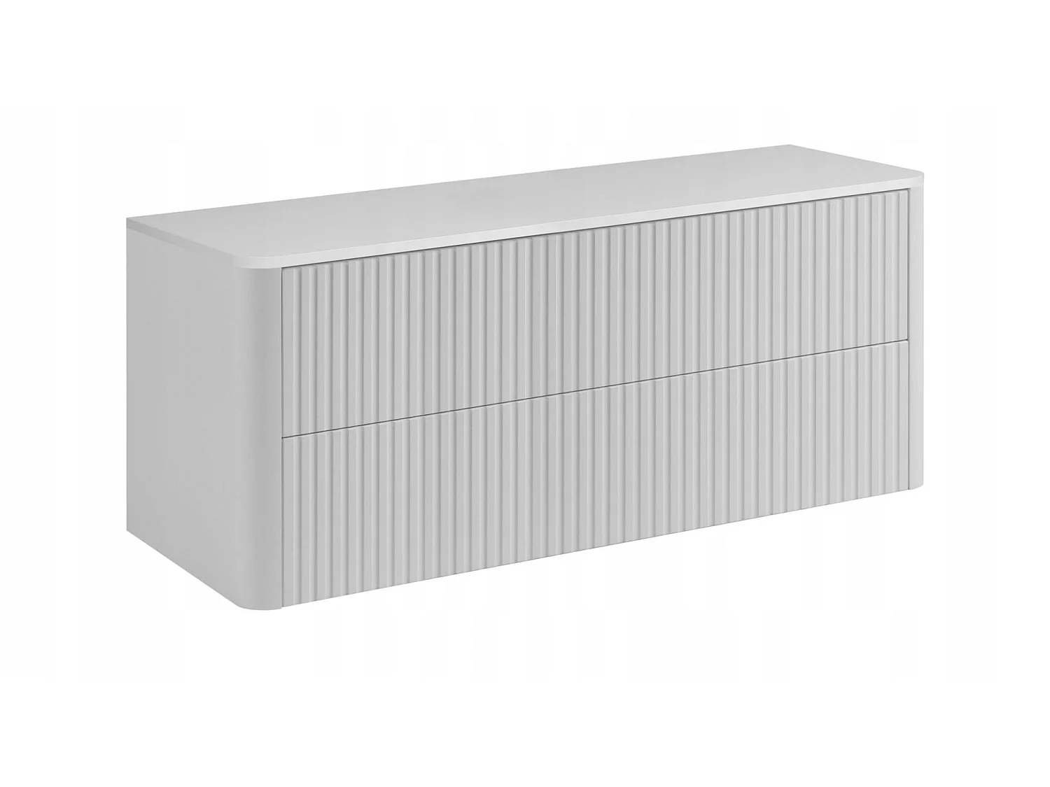 Meuble sous vasque 120cm - avec plan - Suspendu - Strié Blanc – RODAN