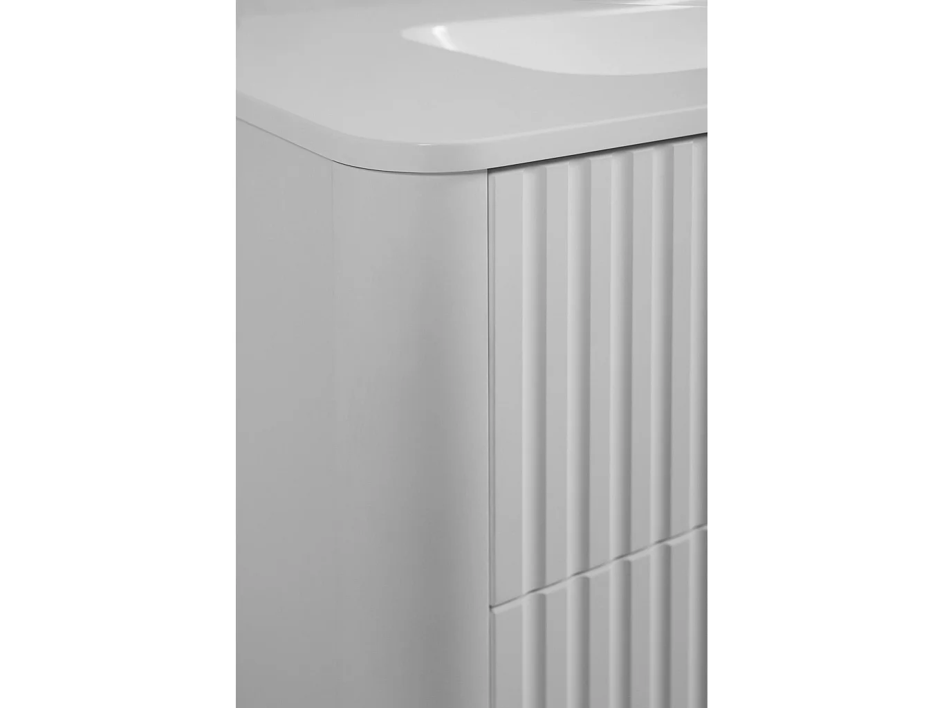 Meuble sous vasque 120cm - avec plan - Suspendu - Strié Blanc – RODAN