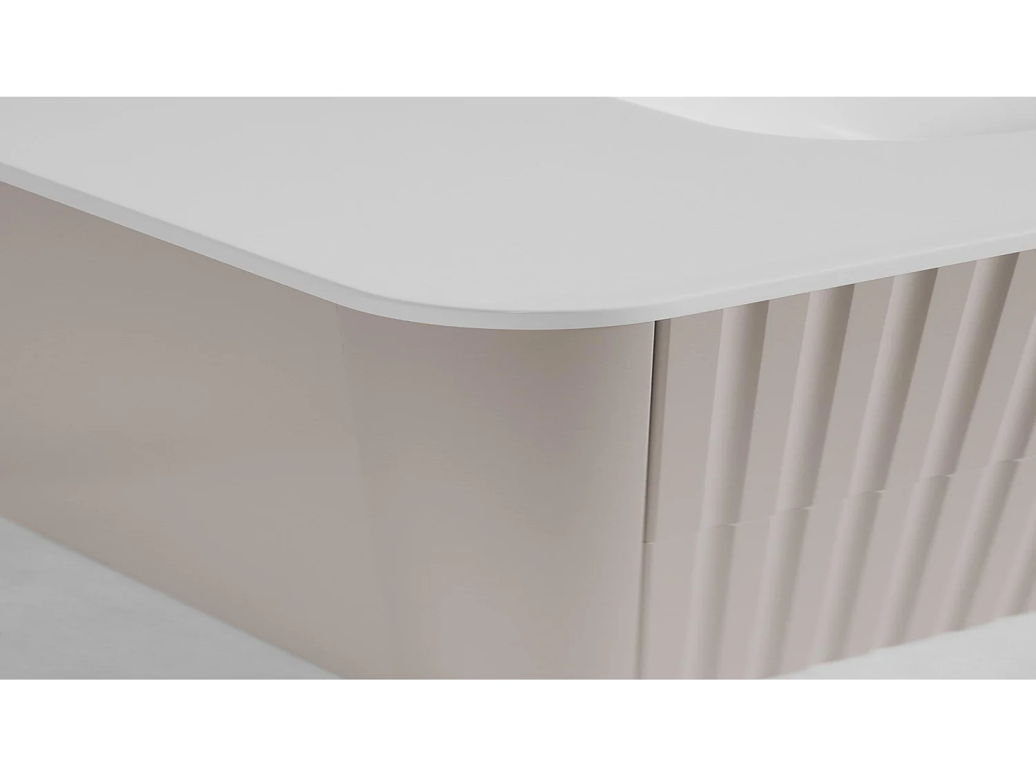 Meuble sous vasque 120cm - avec plan - Suspendu - Strié Cachemire – RODAN