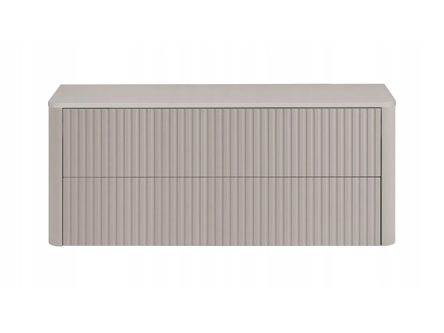 Waschbeckenunterschrank 120cm - mit Platte - Hängend - Geriffelt Kaschmir – RODAN