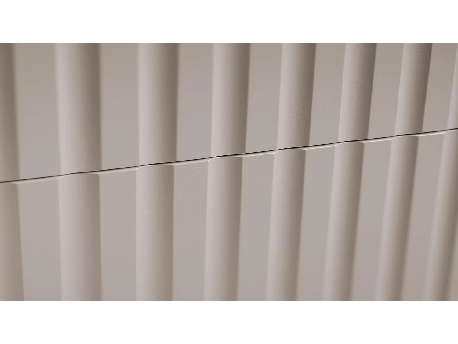 Waschbeckenunterschrank 120cm - Hängend - Geriffelt Beige - ohne Platte – RODAN