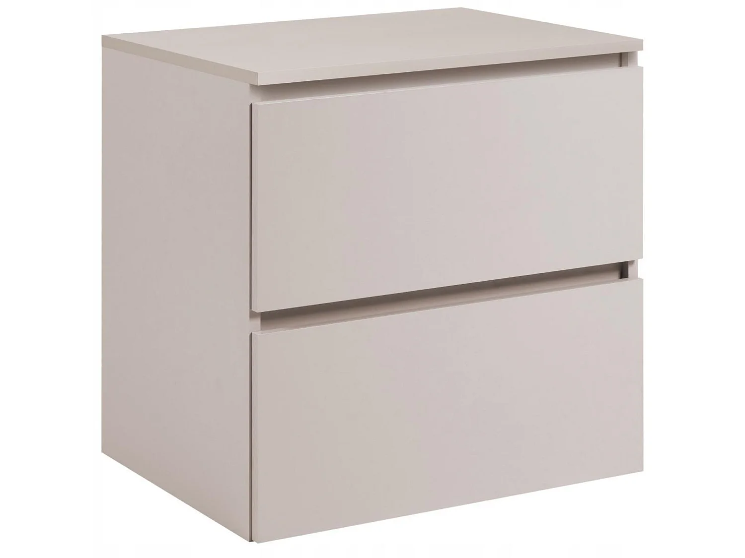 Waschbeckenunterschrank 60cm - Hängend - Kaschmir Matt - mit Platte – RODAN