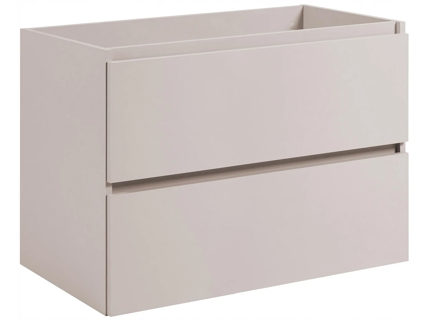 Waschbeckenunterschrank 80cm - Hängend - Kaschmir Matt - Badschrank ohne Platte – RODAN