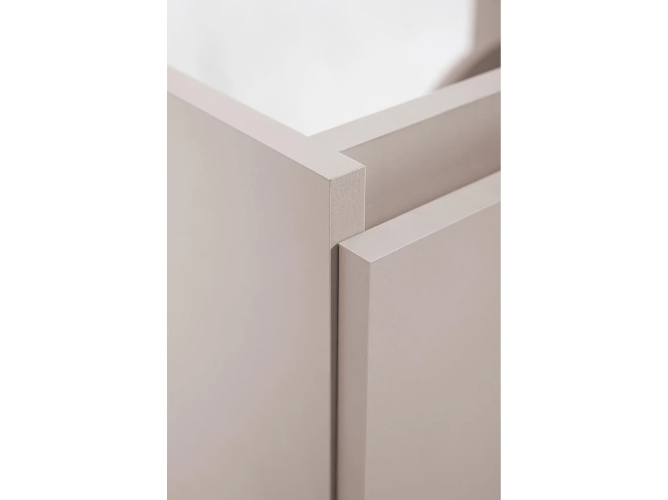 Waschbeckenunterschrank 80cm - Hängend - Kaschmir Matt - Badschrank ohne Platte – RODAN