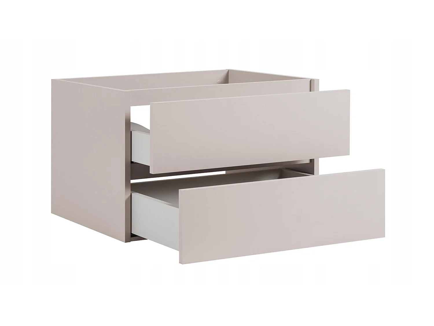 Waschbeckenunterschrank 80cm - Kaschmir Matt - mit Platte & Regal - Hängend – RODAN