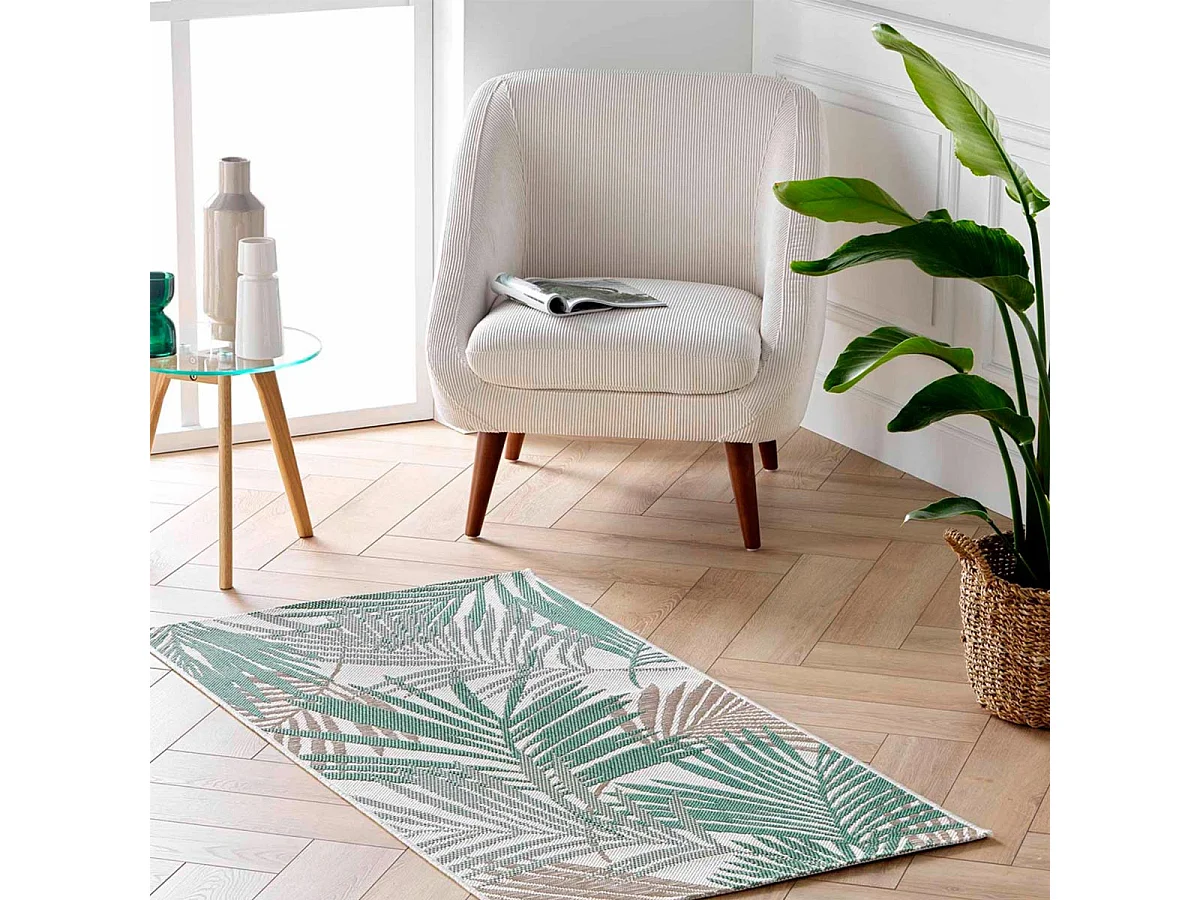 Tapis Déco Tissé "Joao" 80x150cm Vert