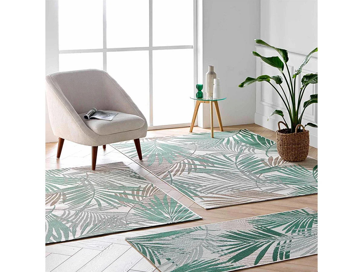 Tapis Déco Tissé "Joao" 80x150cm Vert