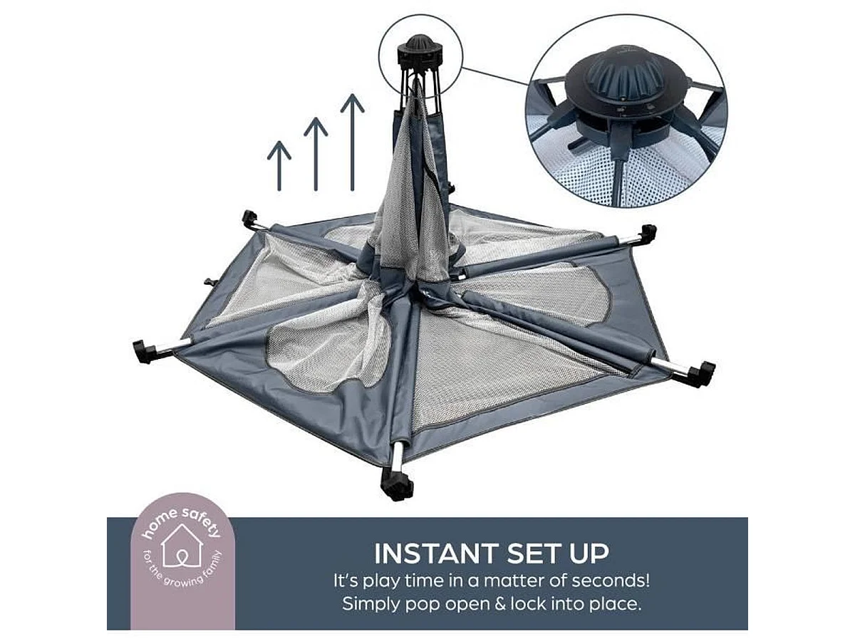 DREAMBABY Adventure Pop-Up Playpen Tent — Parc pop-up portable avec housses UV et sac de transport
