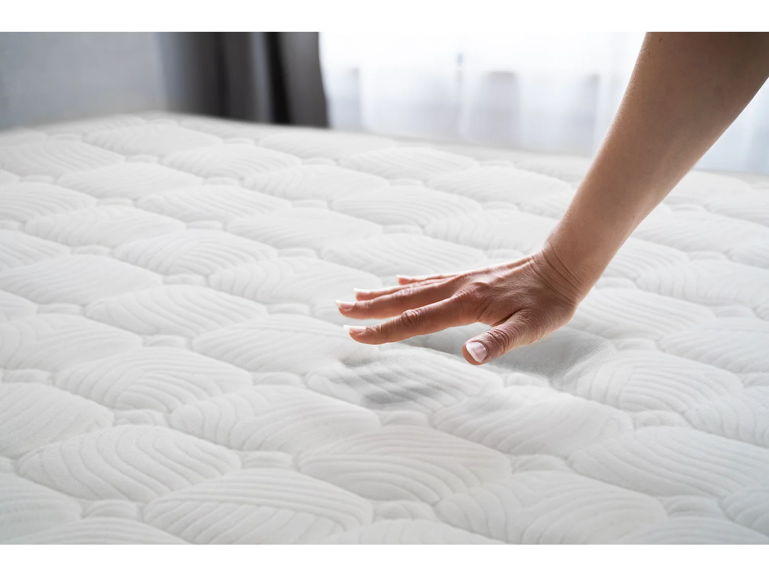 Matelas Ressorts Ensachés Hybrid Brun 25 cm - 80X190 cm - Moonia