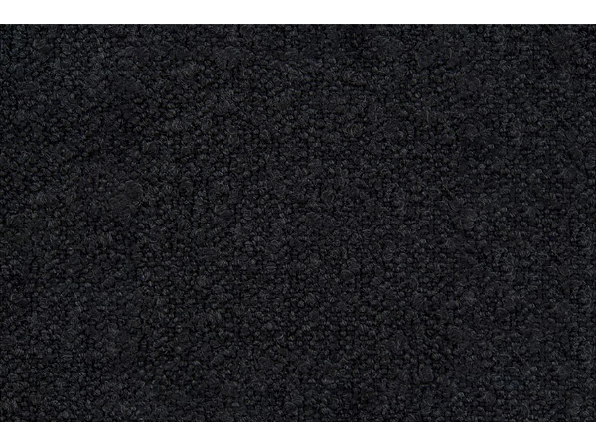 Lit 140x200cm avec tête de lit lignes bouclette et sommier kit Noir - Hauteur totale : 29cm