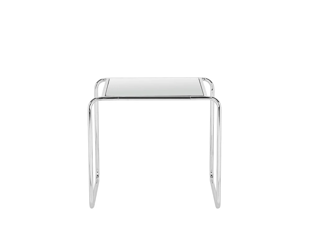 Rika - Table d'appoint en miroir pieds chrome - Transparent
