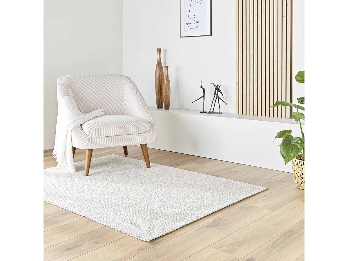 Tapis Déco Bouclette "Lisaia" 120x170cm Naturel