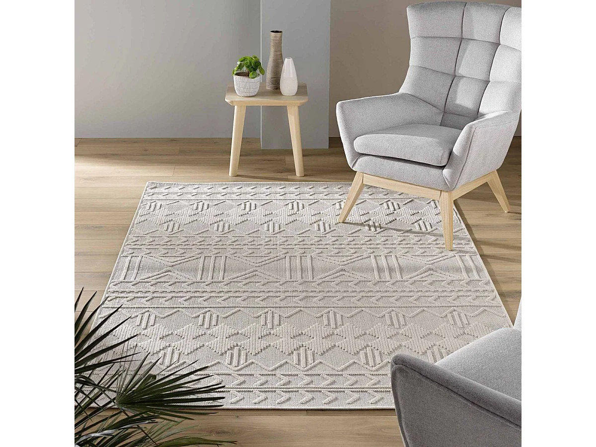Tapis Déco Tissé "Valam" 160x230cm Naturel