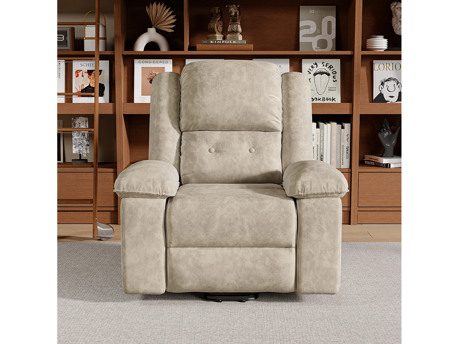 Fauteuil Massant Électrique à Chaleur, Siège Massant avec 8 Points de Massage -  pour Salon, Marron