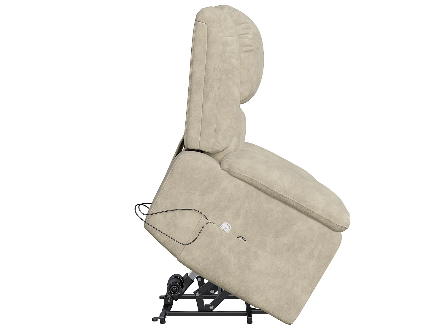 Fauteuil Massant Électrique à Chaleur, Siège Massant avec 8 Points de Massage -  pour Salon, Beige