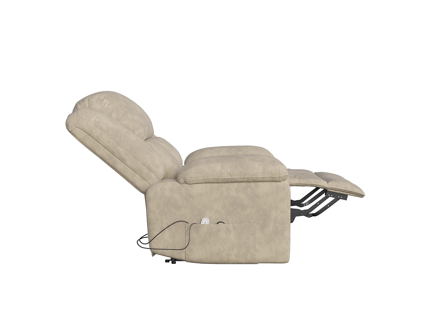 Fauteuil Massant Électrique à Chaleur, Siège Massant avec 8 Points de Massage -  pour Salon, Beige
