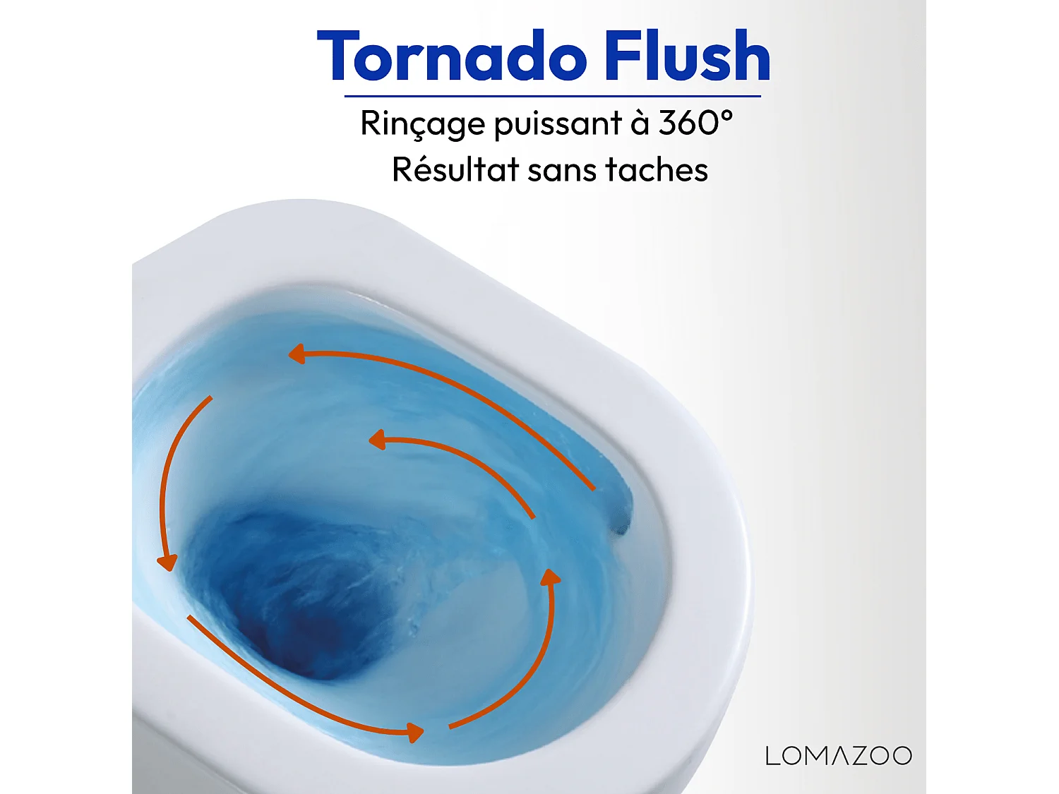 LOMAZOO Pack WC suspendu - réservoir encastré rond blanc - plaque de commande carré blanc - LINEA