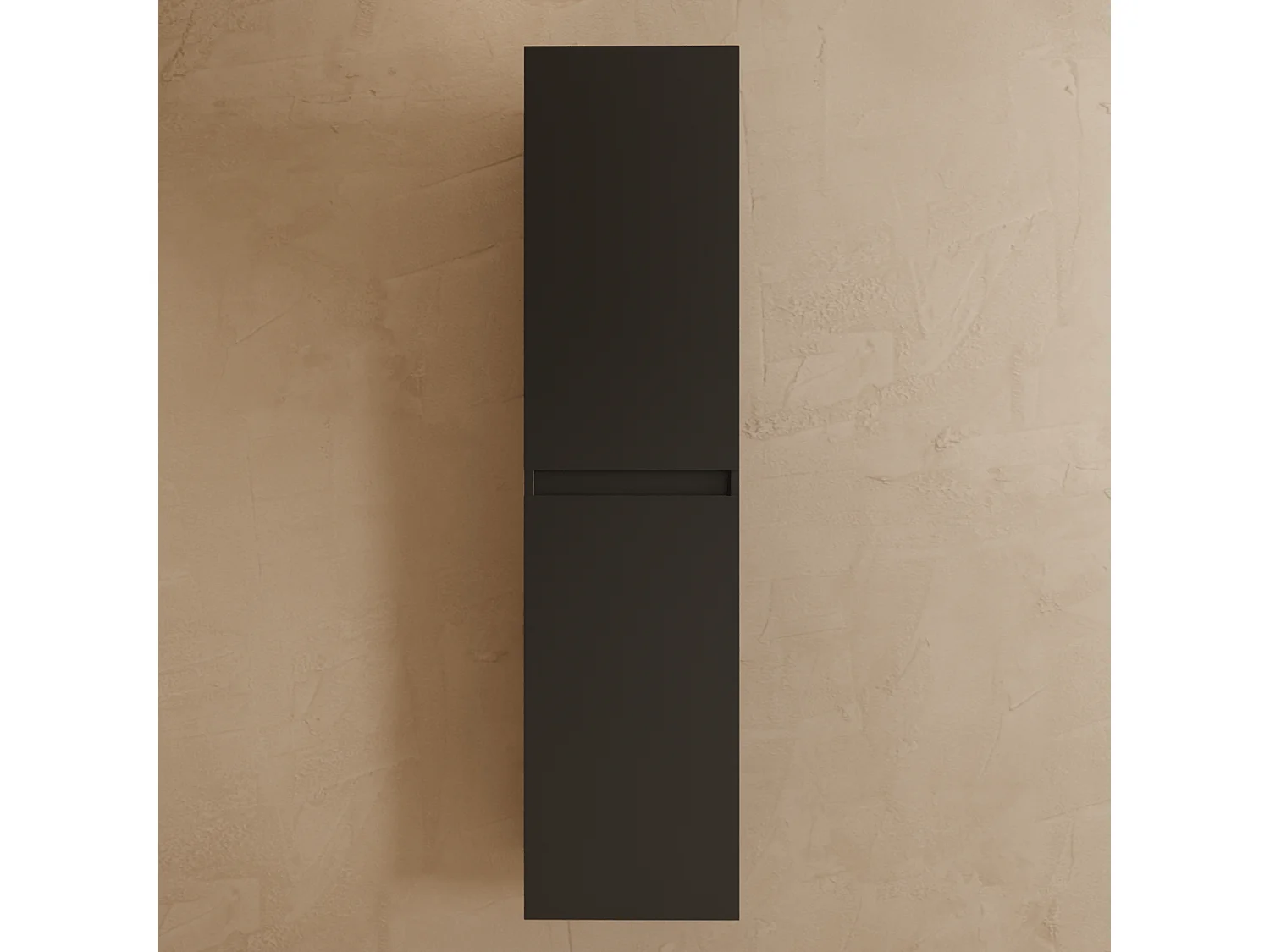 Ensemble Meuble Vasque 60 Cm Avec Colonne - Noir Mat - Lavabo Blanc - LOMAZOO Verona