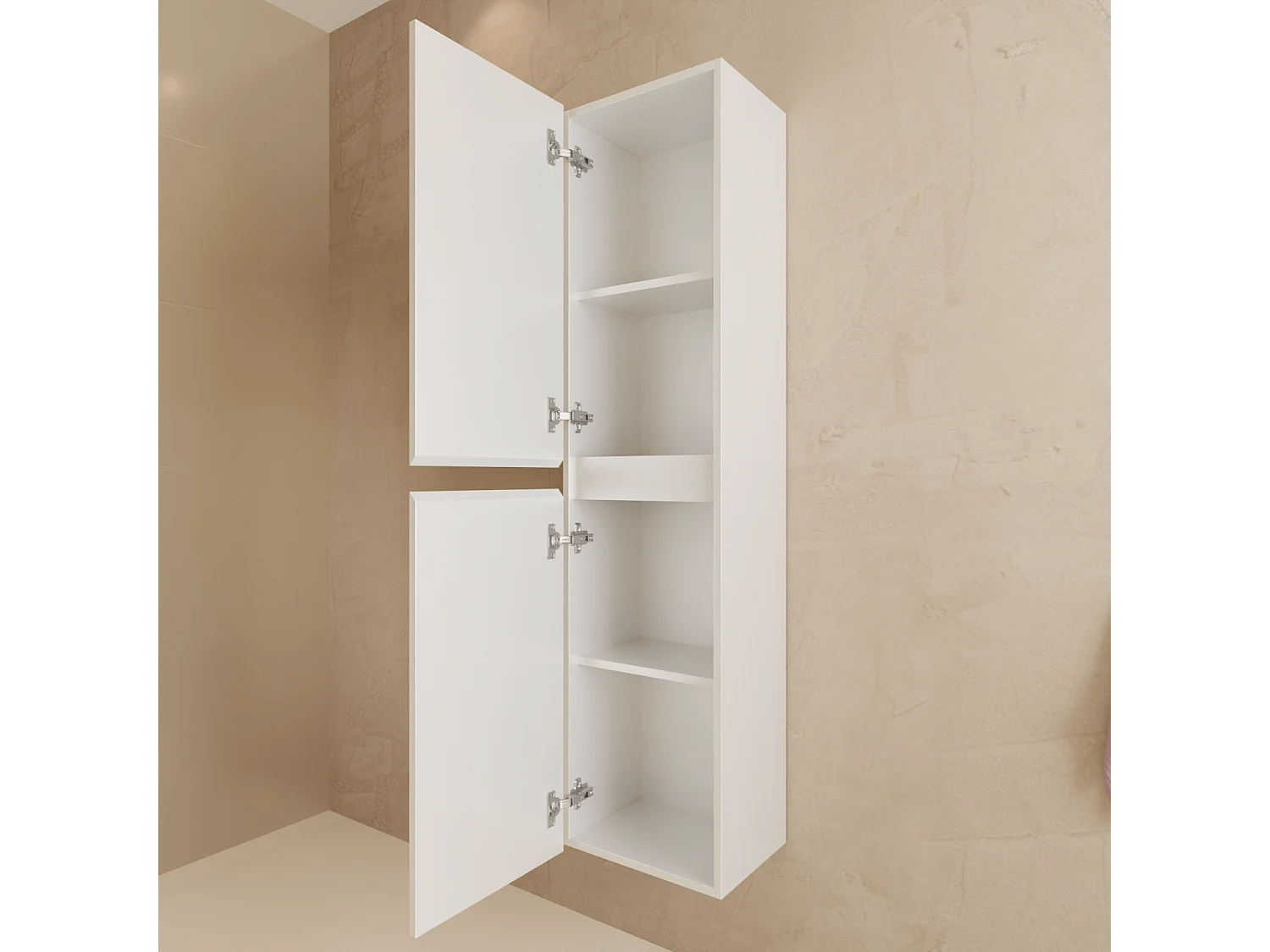 Ensemble Meuble Vasque 80 Cm Avec Colonne - Blanc Brillant - Lavabo Blanc - LOMAZOO Verona