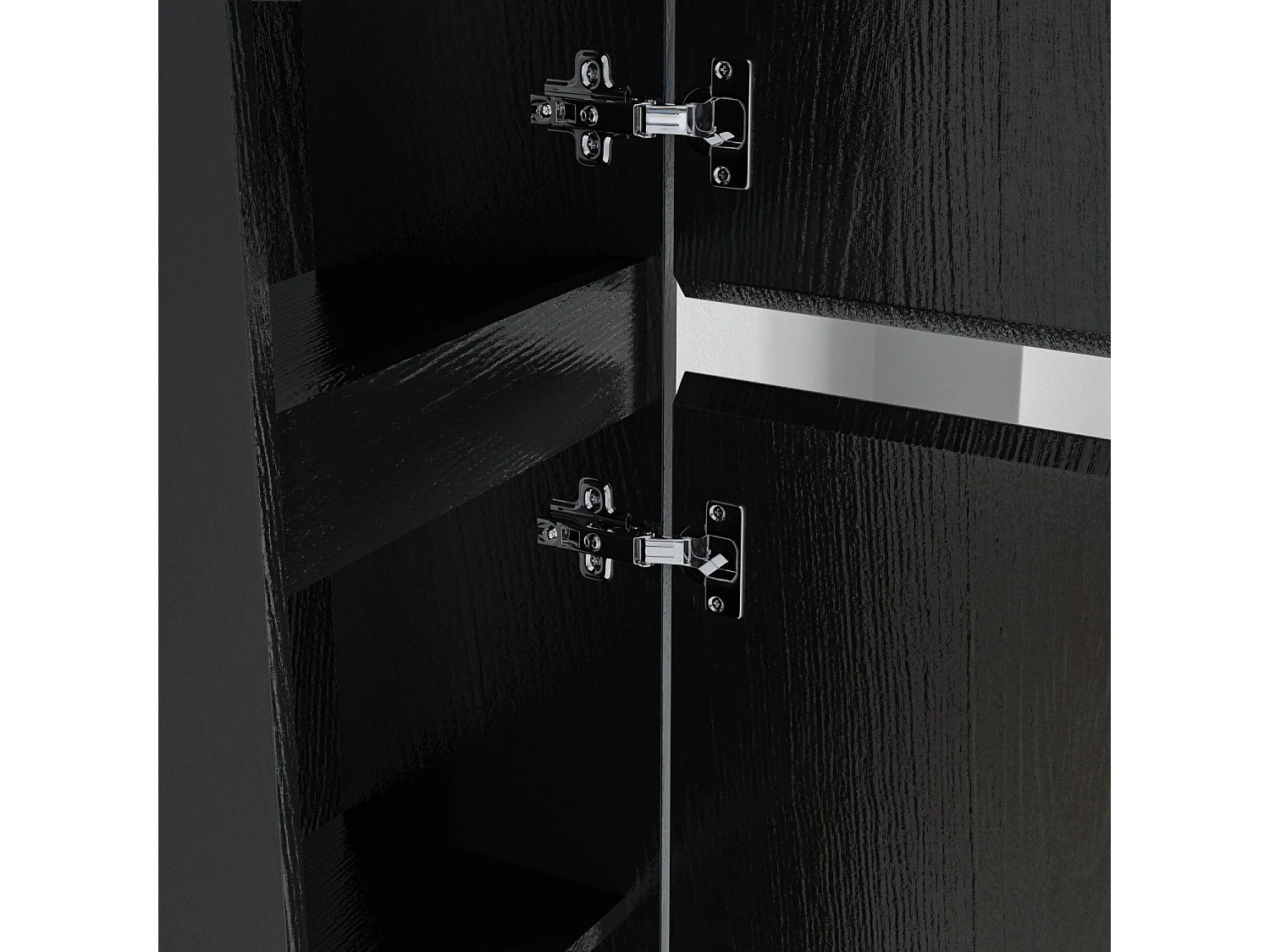 Ensemble meuble vasque 60 cm avec colonne - LOMAZOO Avalon - chêne noir