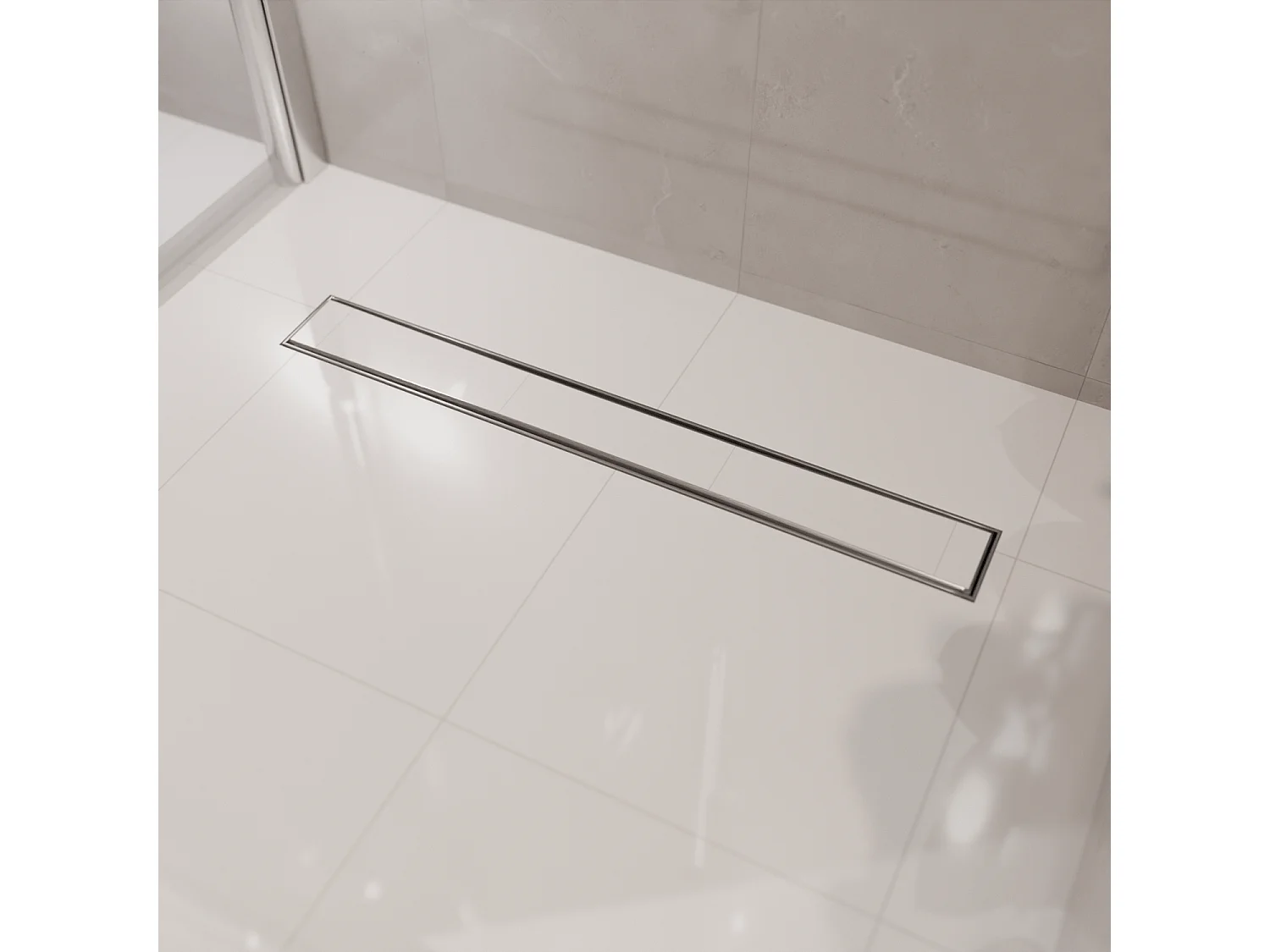 Caniveau De Douche Lomazoo Nilo - 70 Cm - Acier Inox Brossé