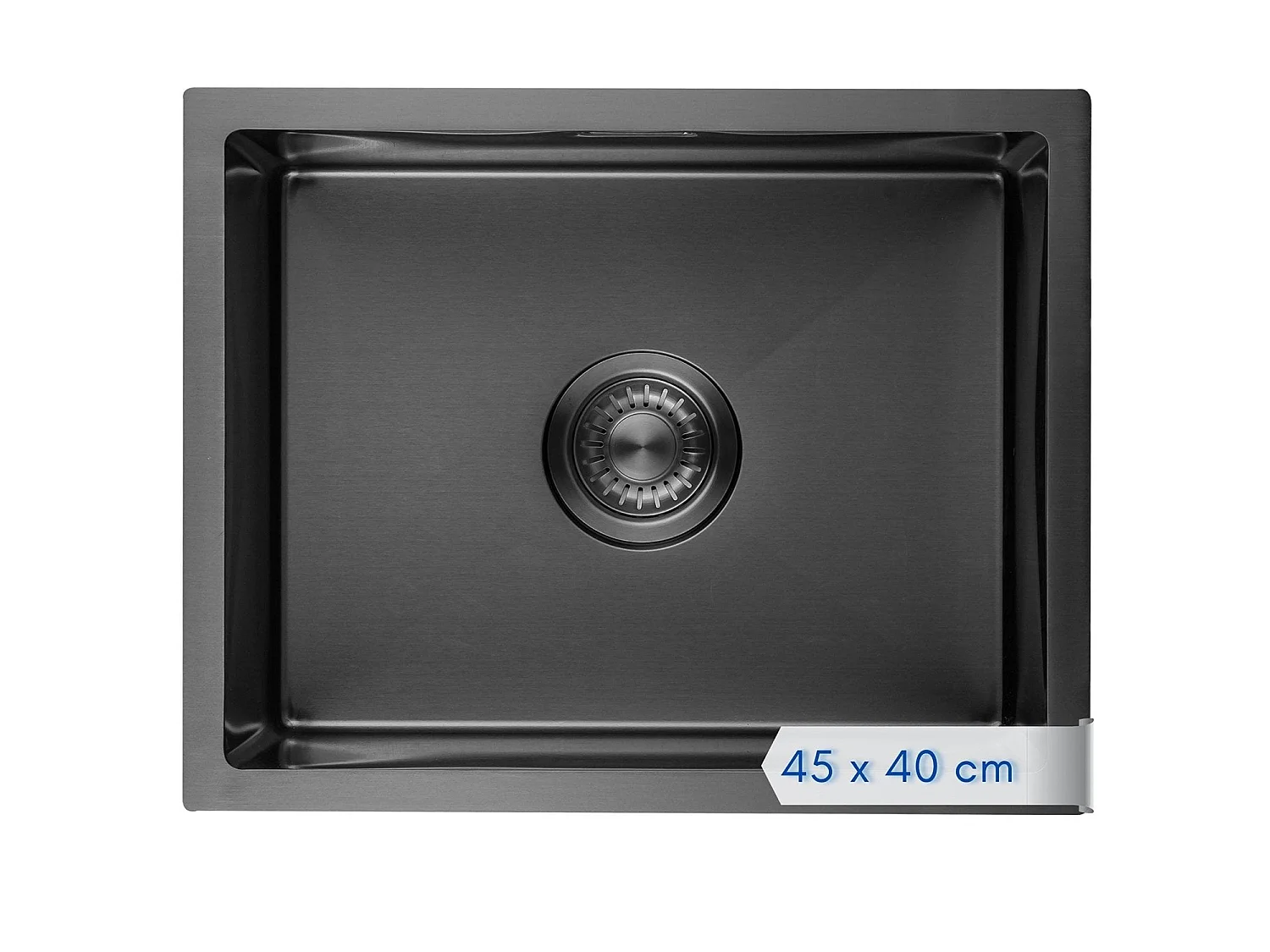 Evier cuisine Inox LOMAZOO Lynx 45 cm Anthracite