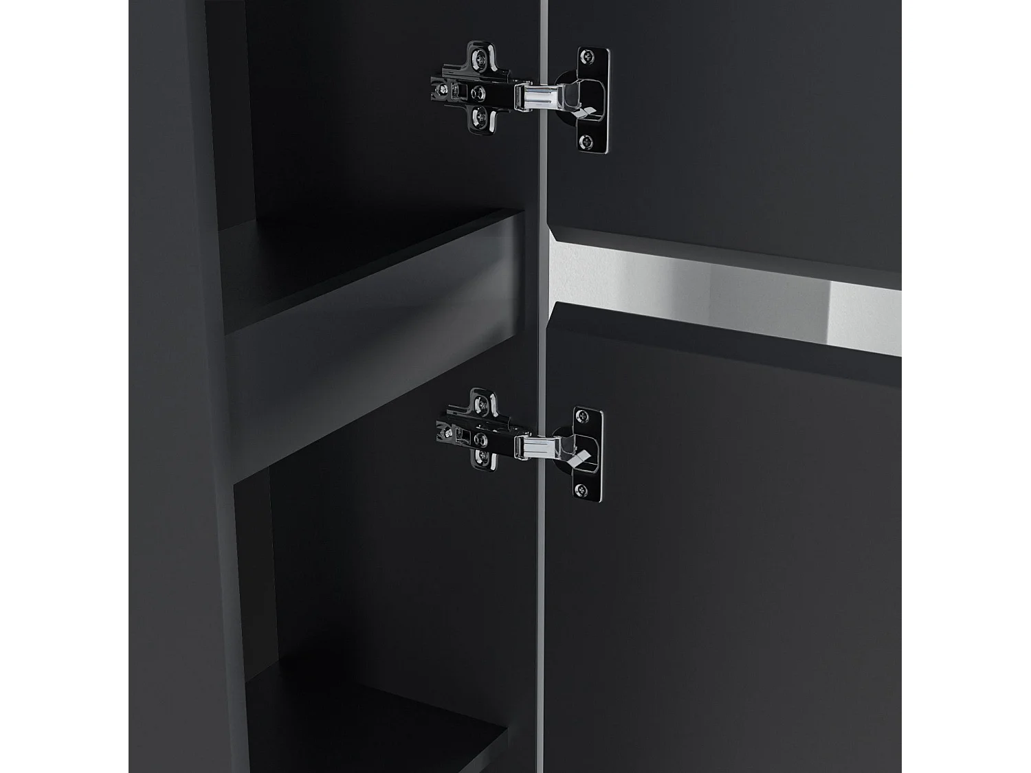 Colonne salle de bain LOMAZOO Marbella noir mat - 140cm