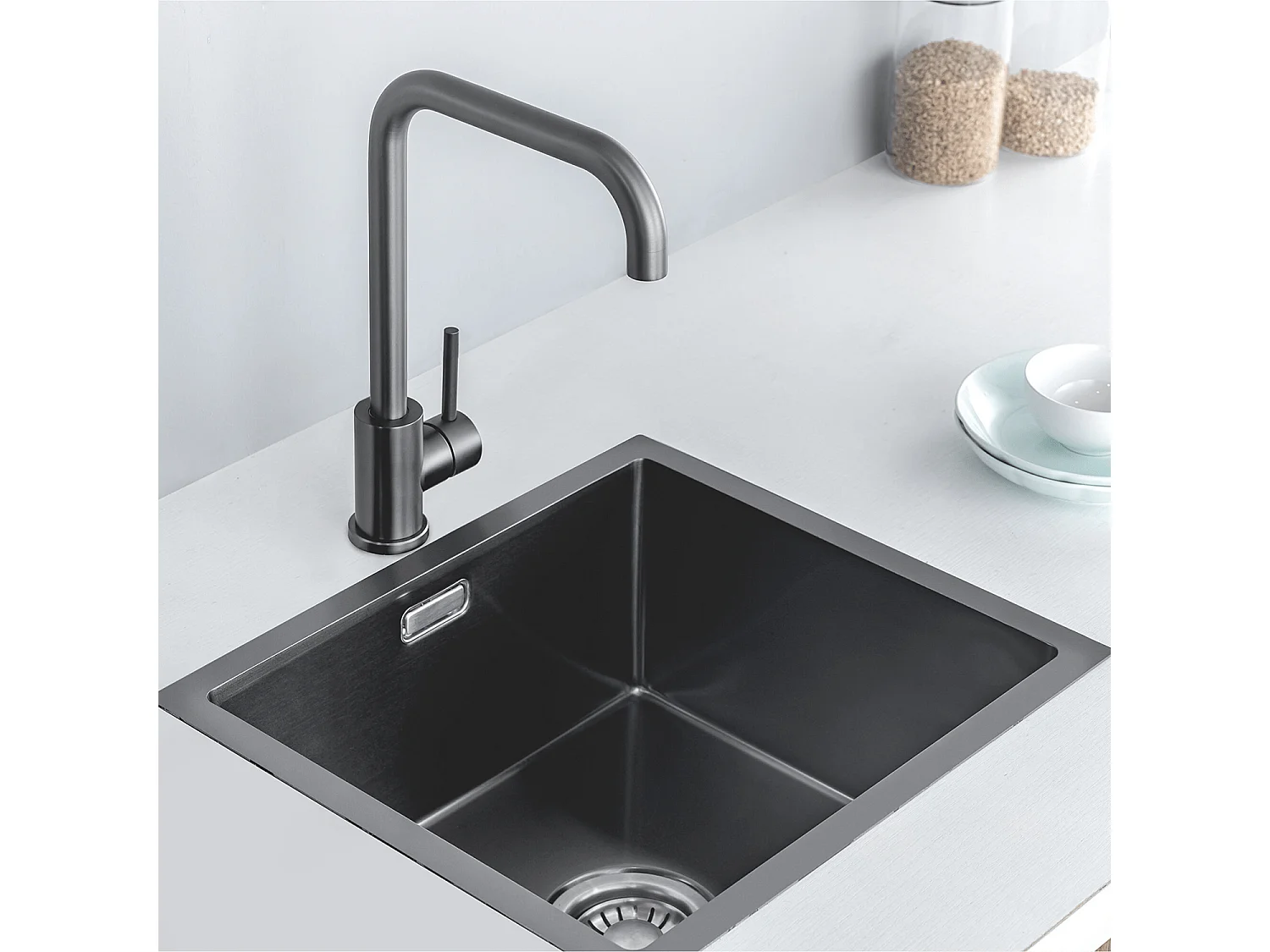 Mitigeur Cuisine Anthracite LOMAZOO James