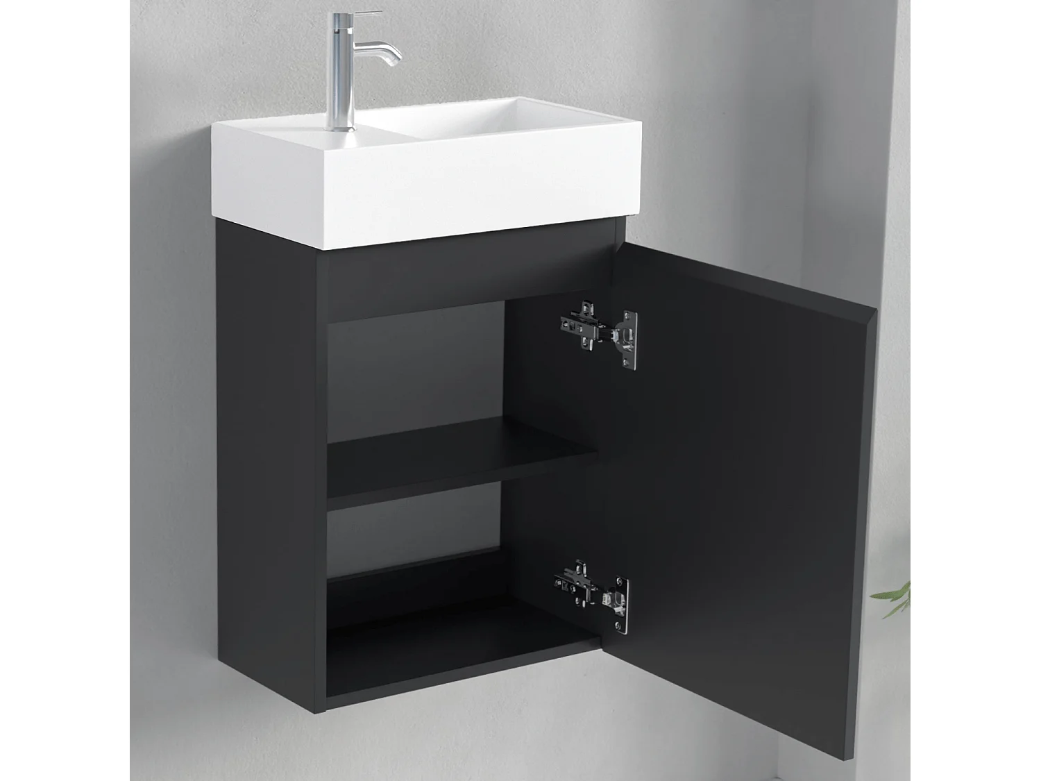 Meuble lave-mains noir mat LOMAZOO Malibu - 40cm
