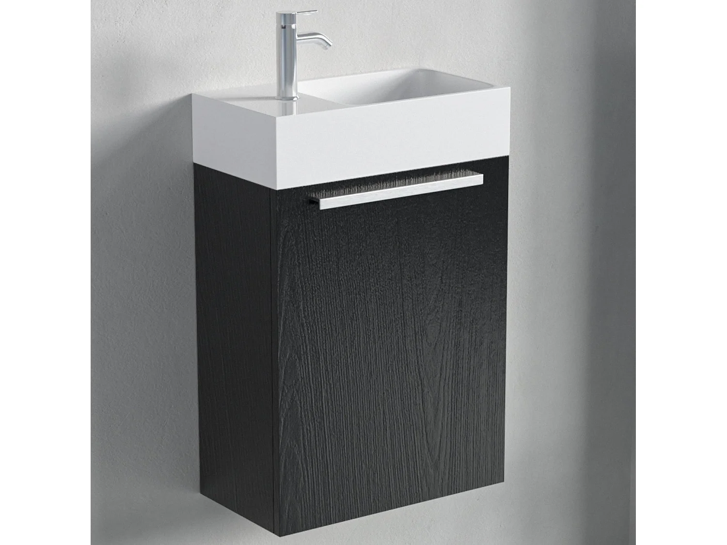 Meuble lave-mains chêne noir LOMAZOO Bombay - 40cm