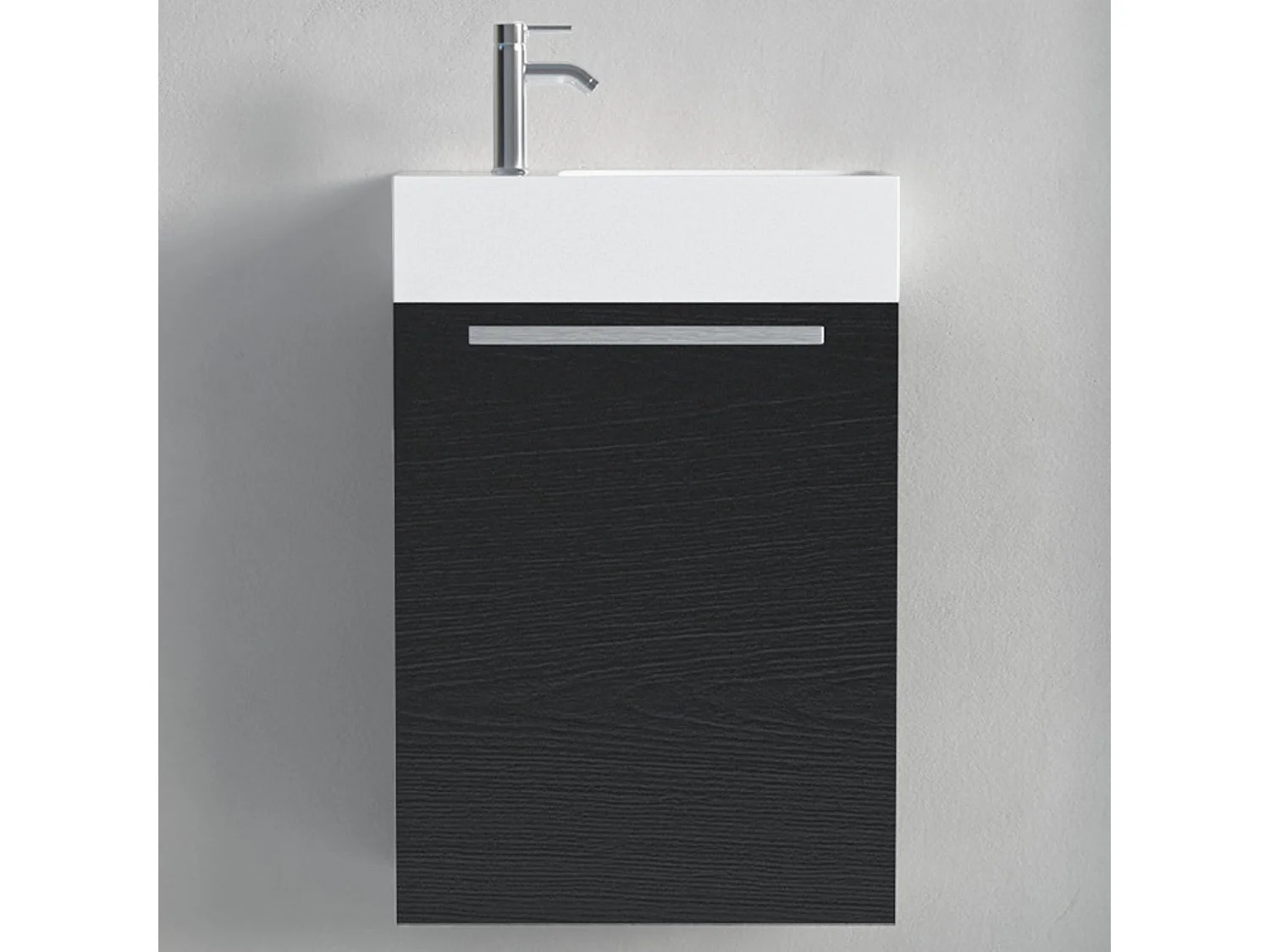 Meuble lave-mains chêne noir LOMAZOO Bombay - 40cm