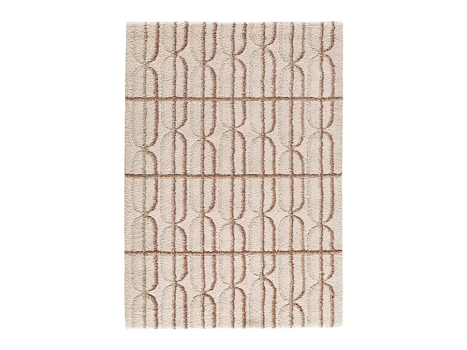 Tapis enfant - shaggy scandinave - crème / rose - 80x150 cm - EMBER