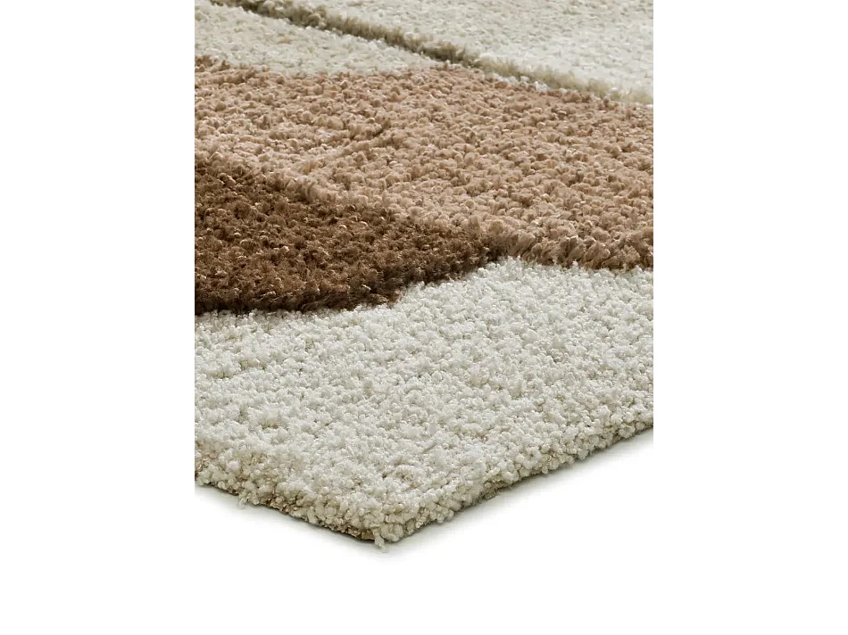 Tapis enfant - shaggy scandinave - beige / rose - 120x170 cm - EMBER