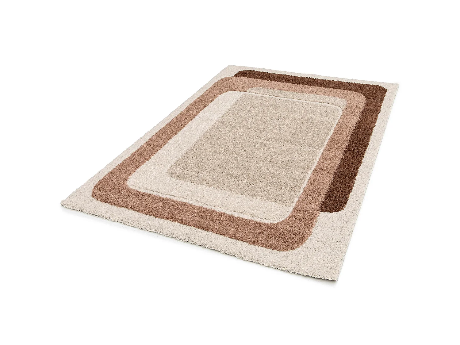 Tapis enfant - shaggy scandinave - beige / rose - 120x170 cm - EMBER