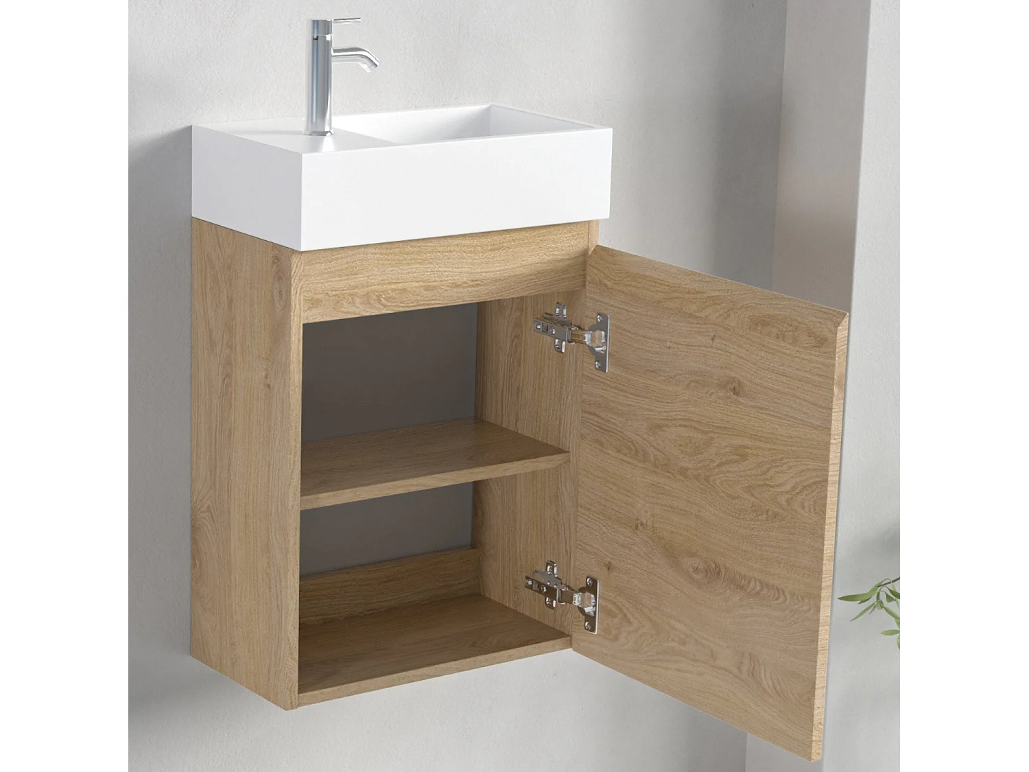 Meuble lave-mains chêne clair LOMAZOO Malibu - 40cm