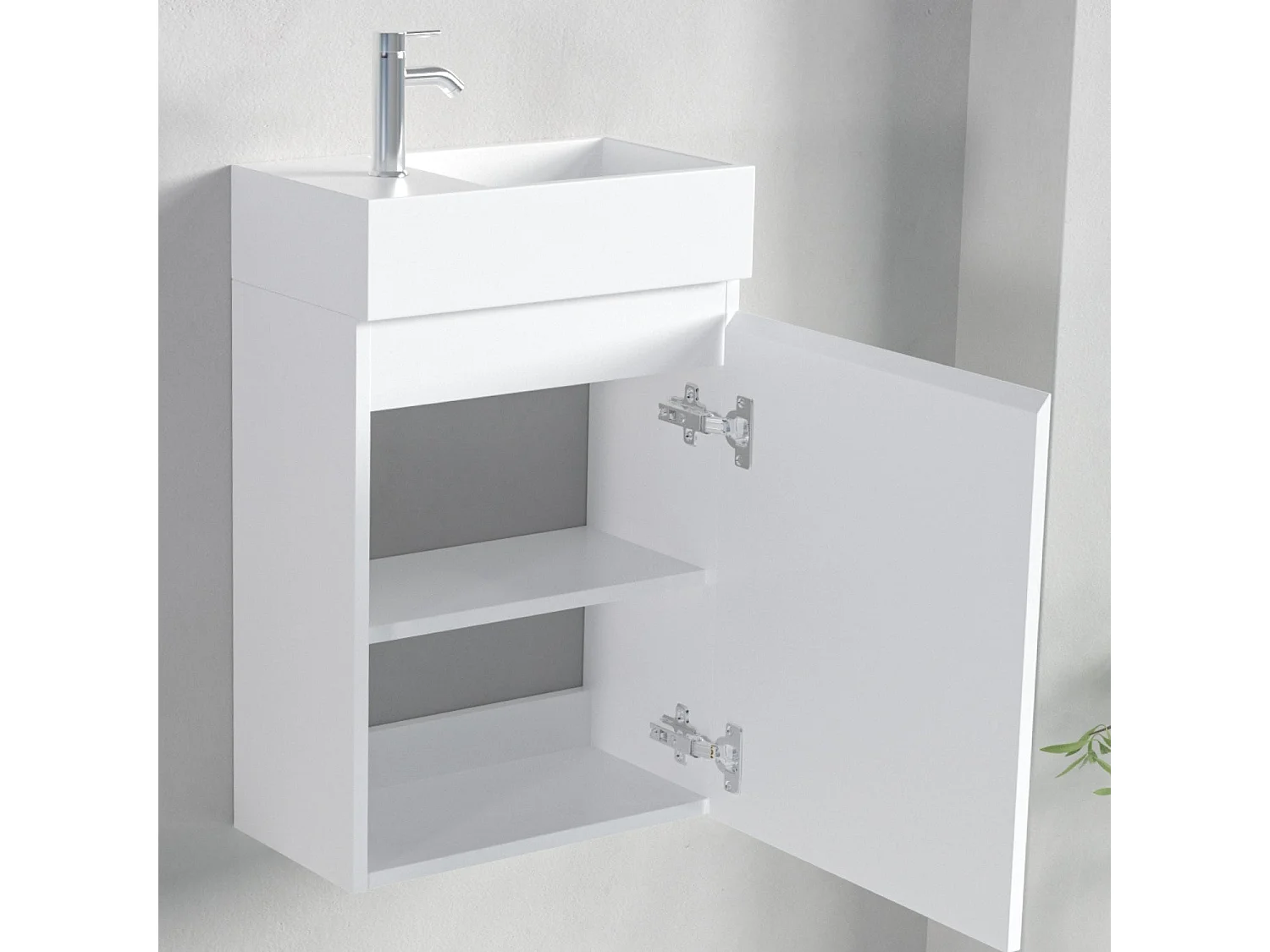 Meuble lave-mains blanc brillant LOMAZOO Malibu  - 40cm