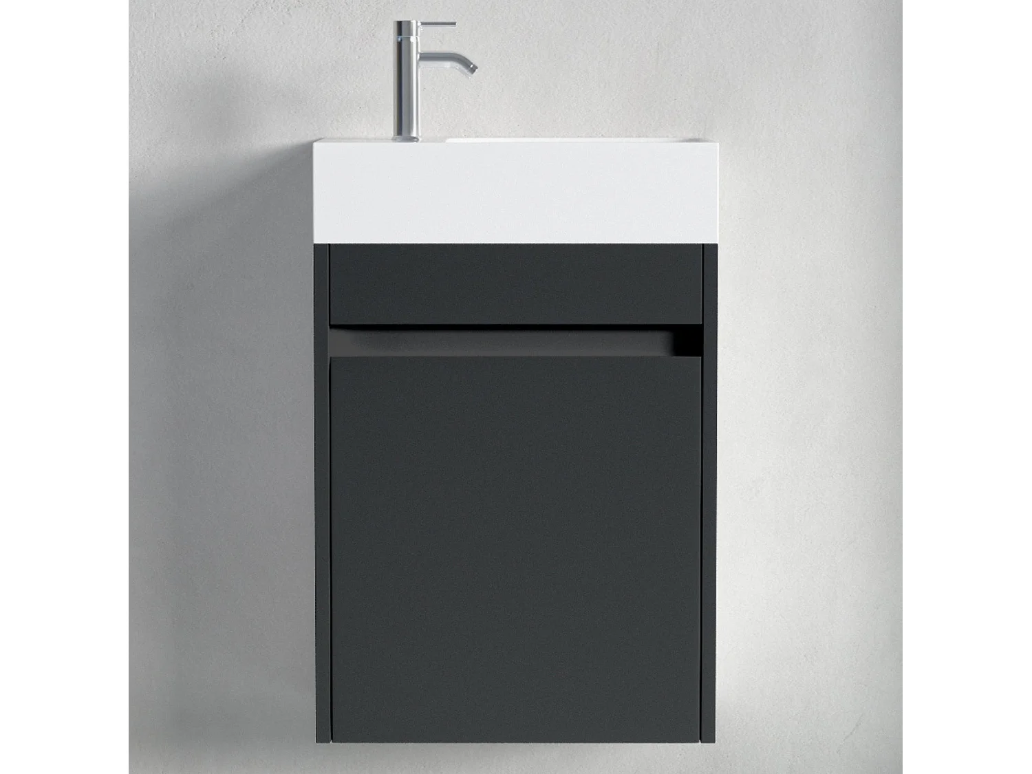 Meuble lave-mains noir mat LOMAZOO Ibiza - 40cm