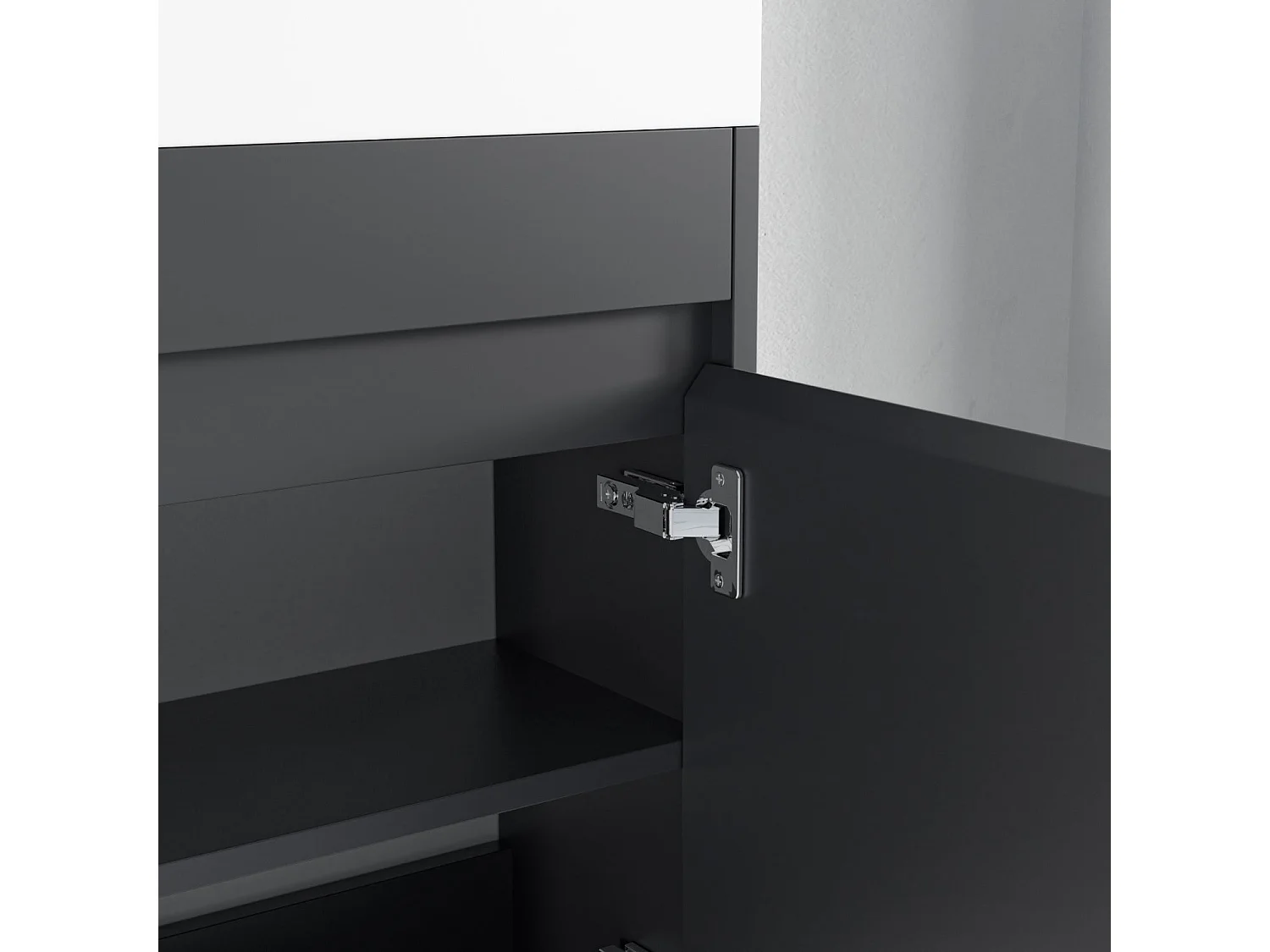 Meuble lave-mains noir mat LOMAZOO Ibiza - 40cm